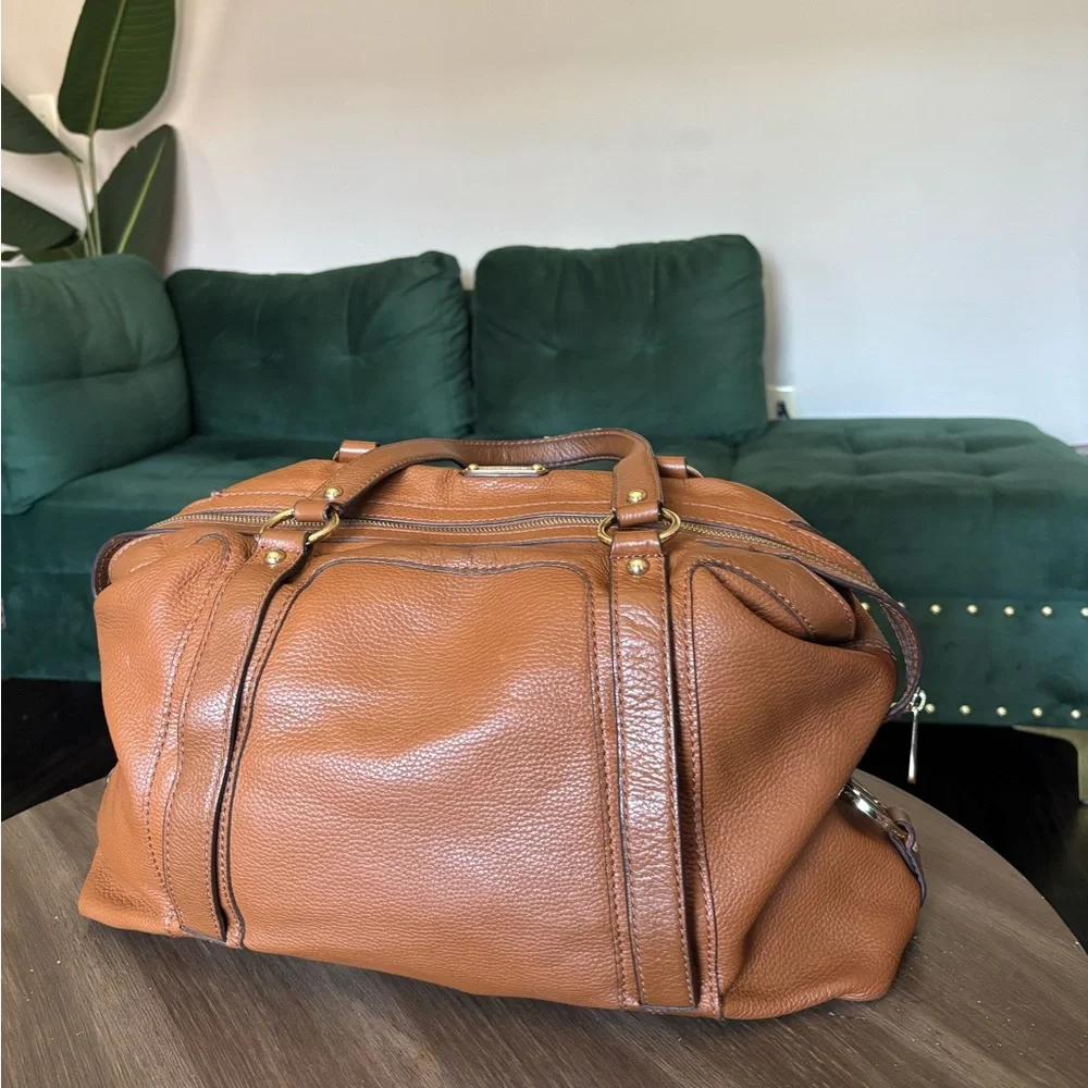 Michael Kors Timeless Brown Leather Satchel - Picture 6 of 16